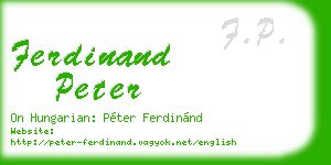 ferdinand peter business card